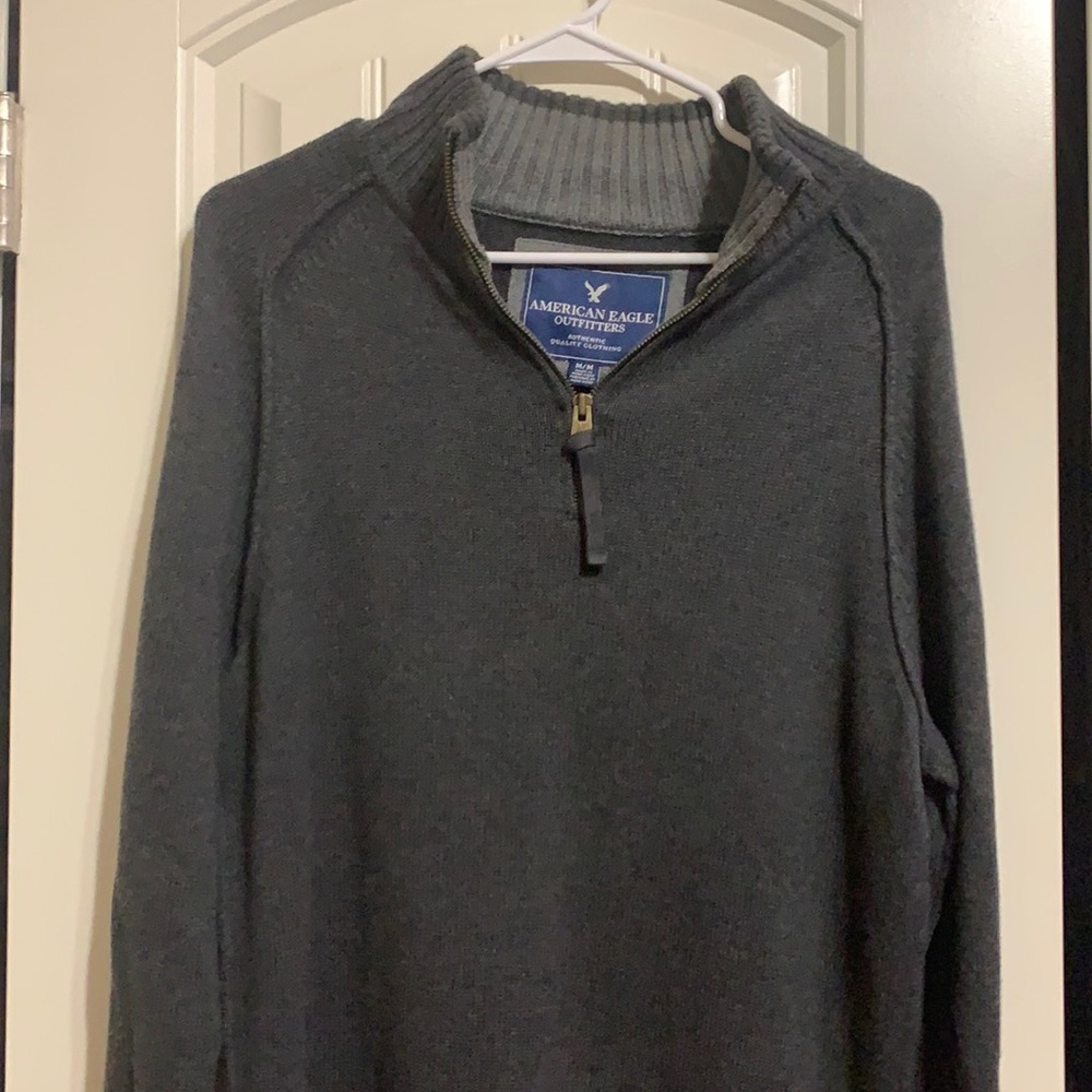 American Eagle Outfitters Grey Zip up Sweater